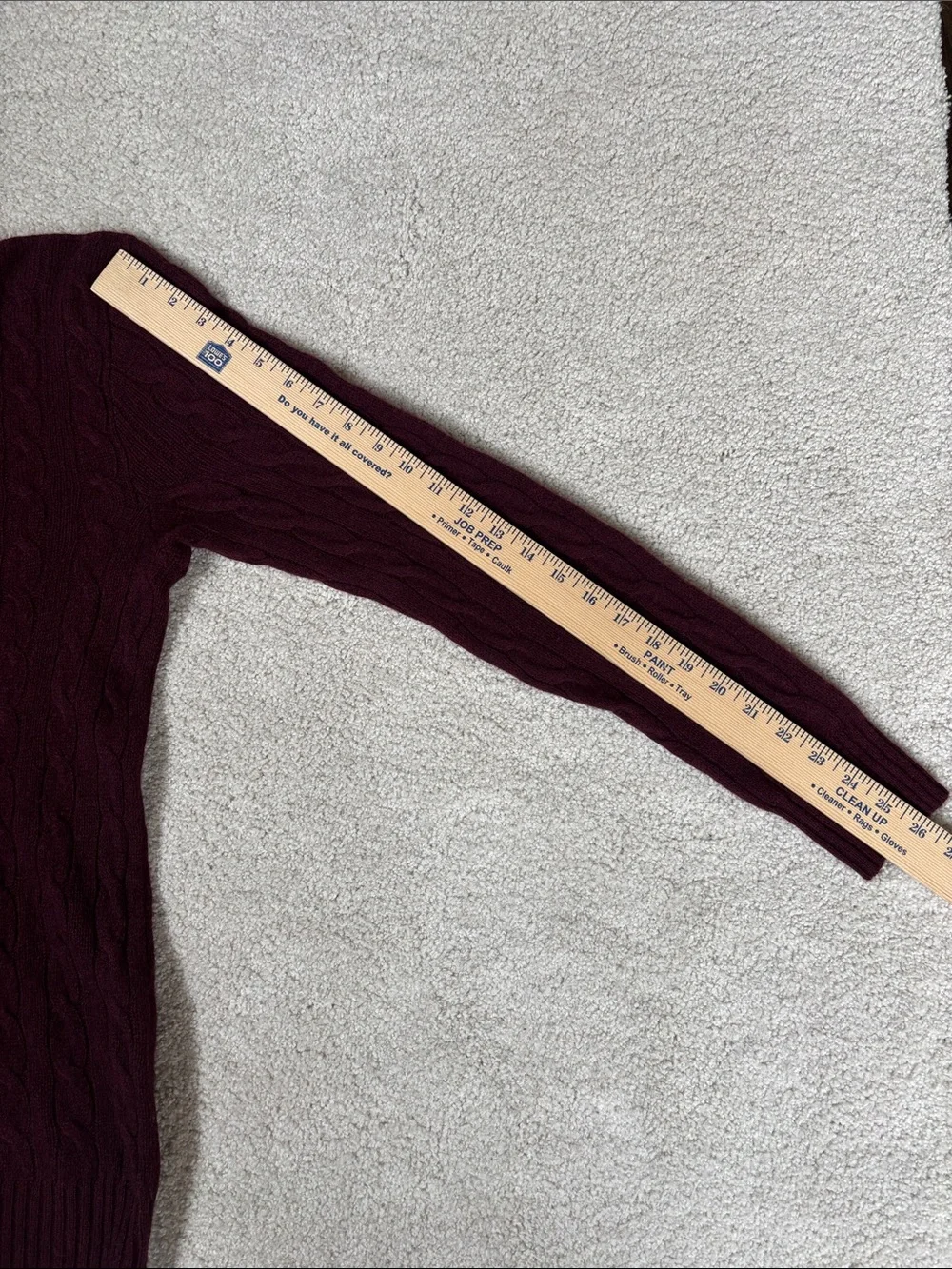 Polo Ralph Lauren Wool Cashmere Cable Knit Preppy Sweater Burgundy Mens Medium